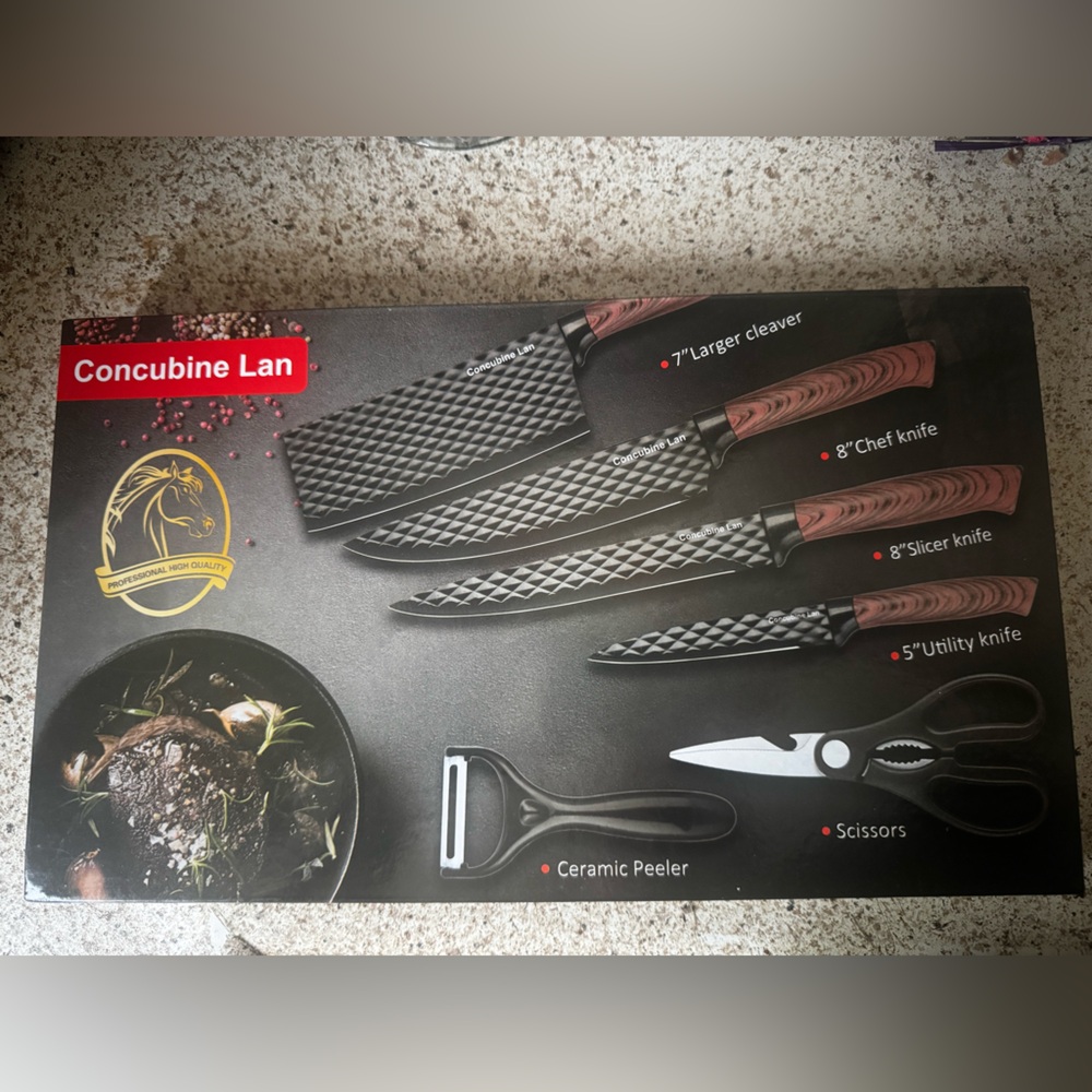 Concubine Lan Kitchen knife Set NIB
